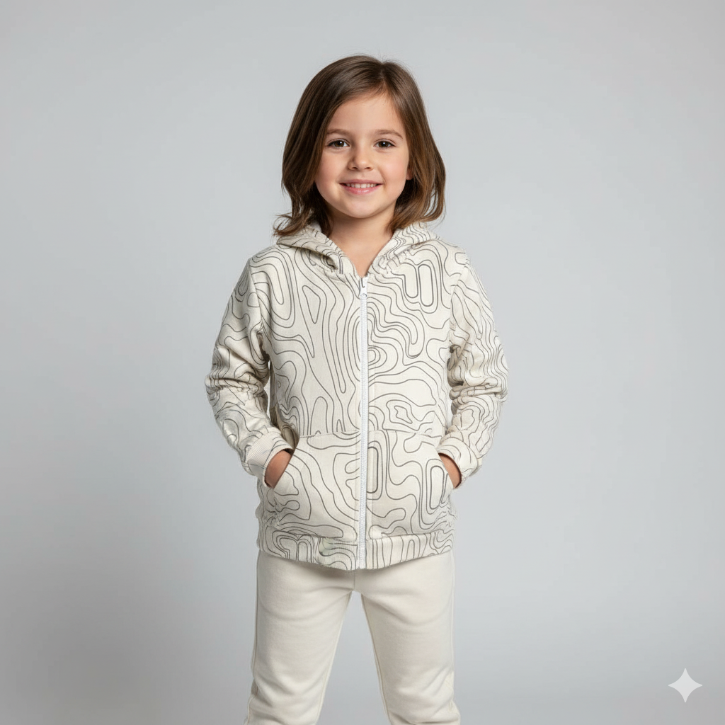 Winter Hoodie+Long Pant set Fabric 100% Cotton All over print