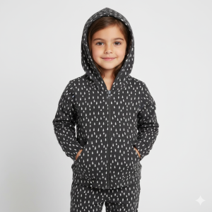 Winter Hoodie+Long Pant set Fabric 100% Cotton All over print